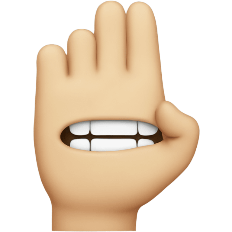 Hand over mouth  emoji