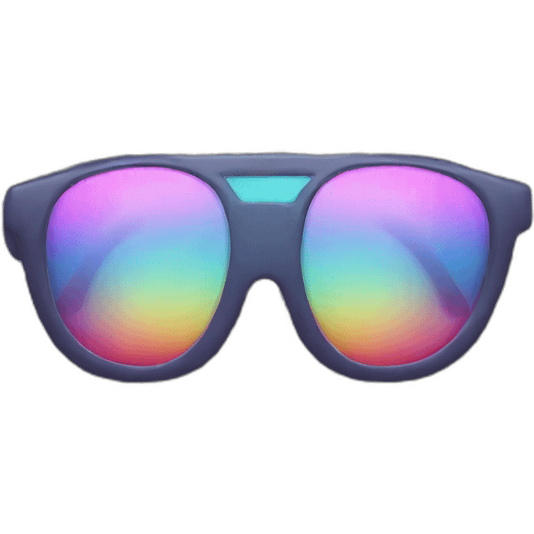 rainbow glasses no face emoji