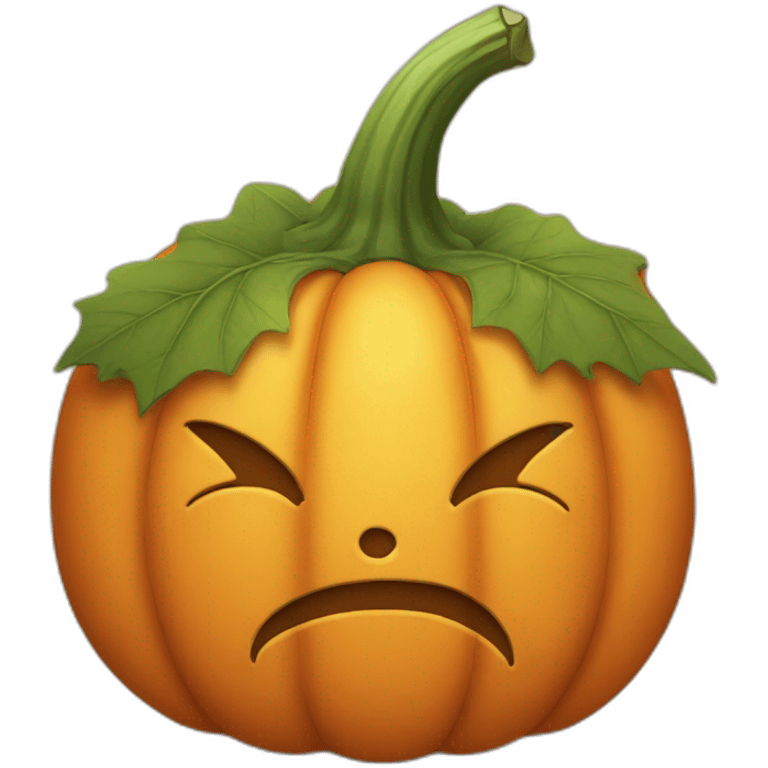 Sleepy pumpkin emoji