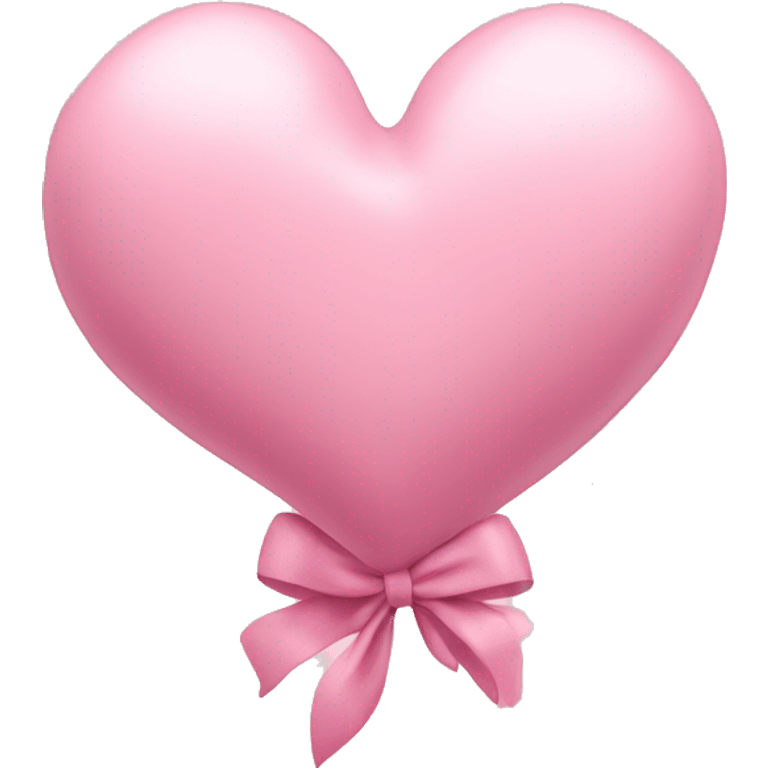 Coquette soft pink heart with a bow on it broken in two pieces  emoji