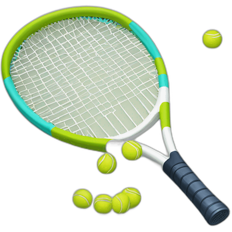 tennis racket with "Oberson" written on it emoji