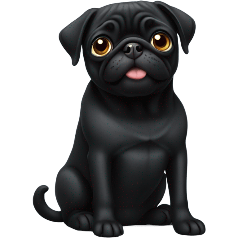 black pug emoji