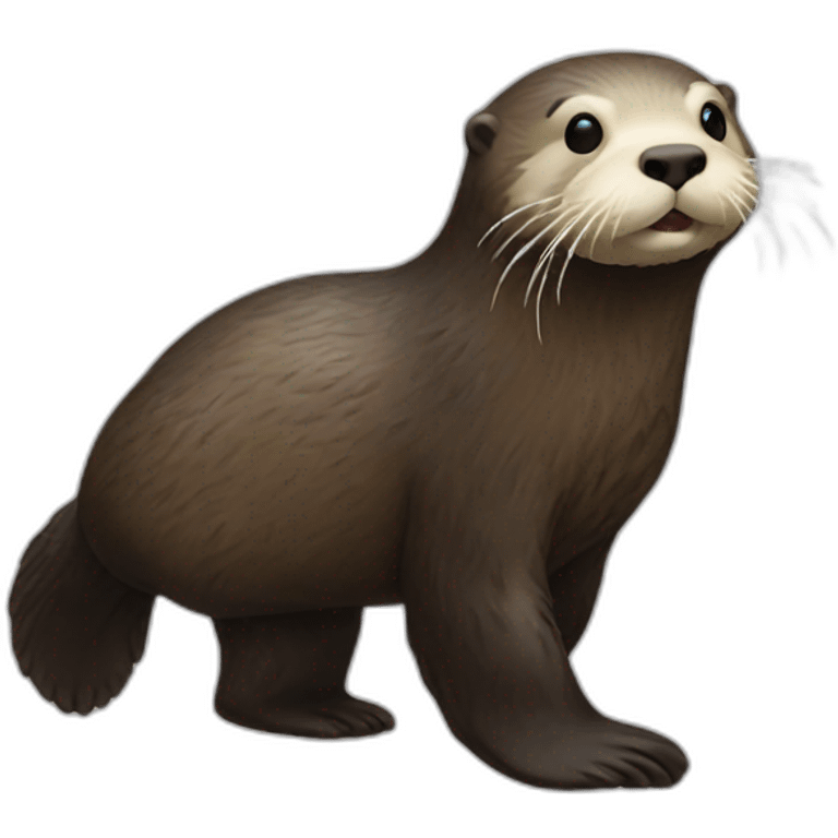 sea otter walking emoji