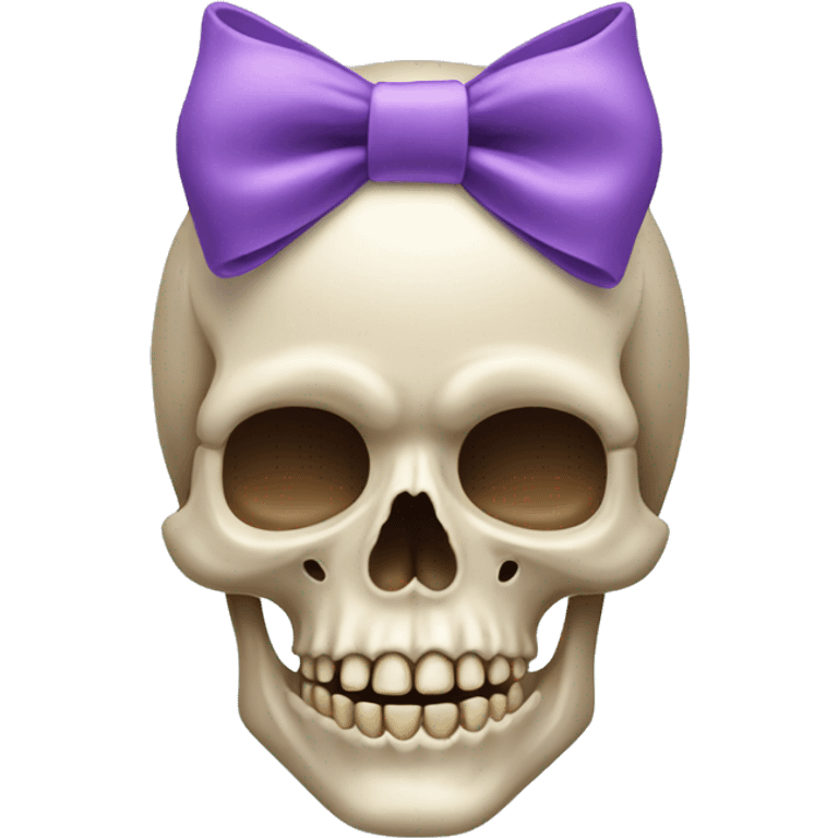 Skull with bows emoji