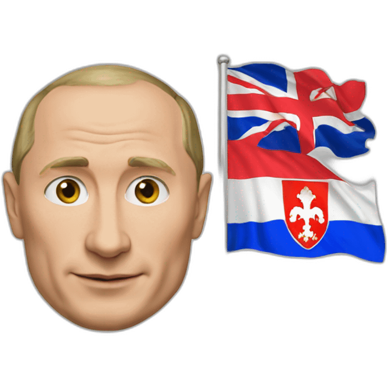 putin with georgia flag emoji