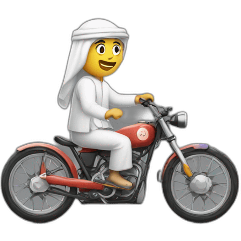 Arabs with two wheel  emoji