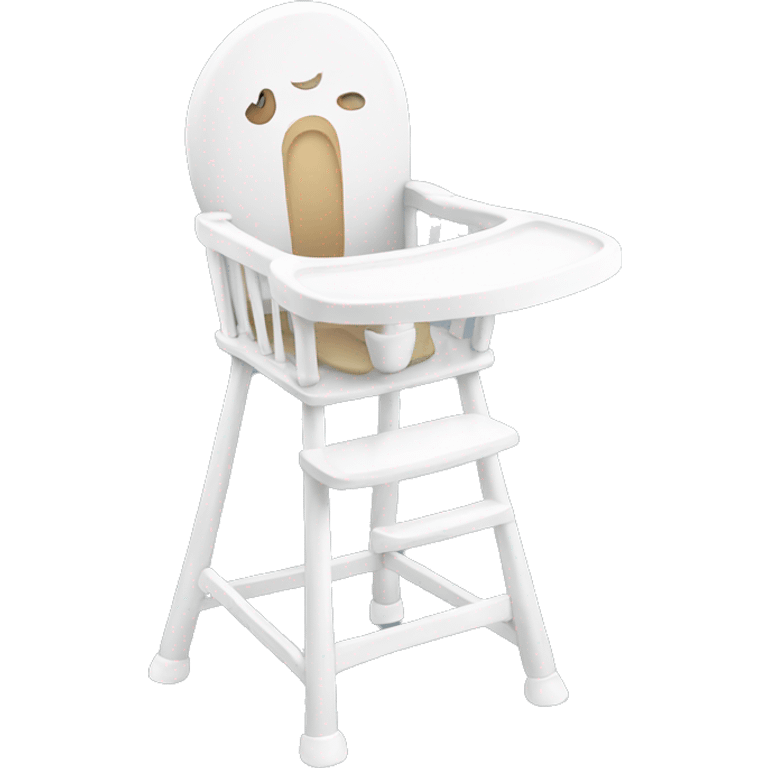 Baby high chair white emoji