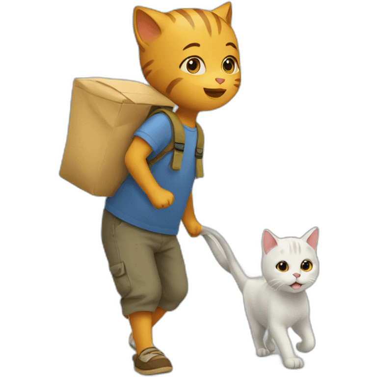 cat carrying a child emoji