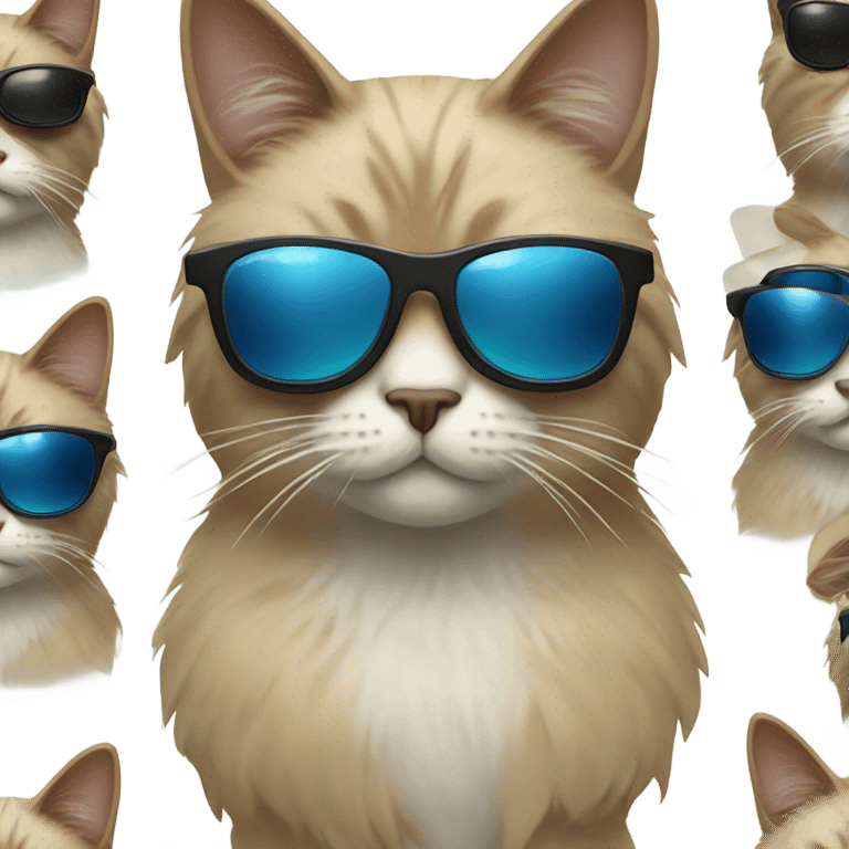 Cat with sunglasses emoji