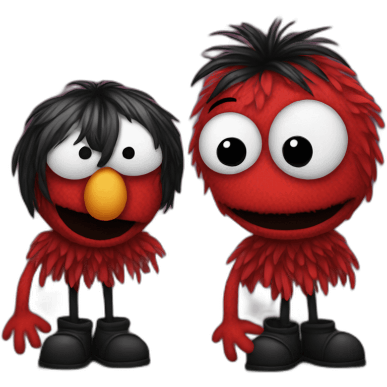 Elmo with emo hair emoji