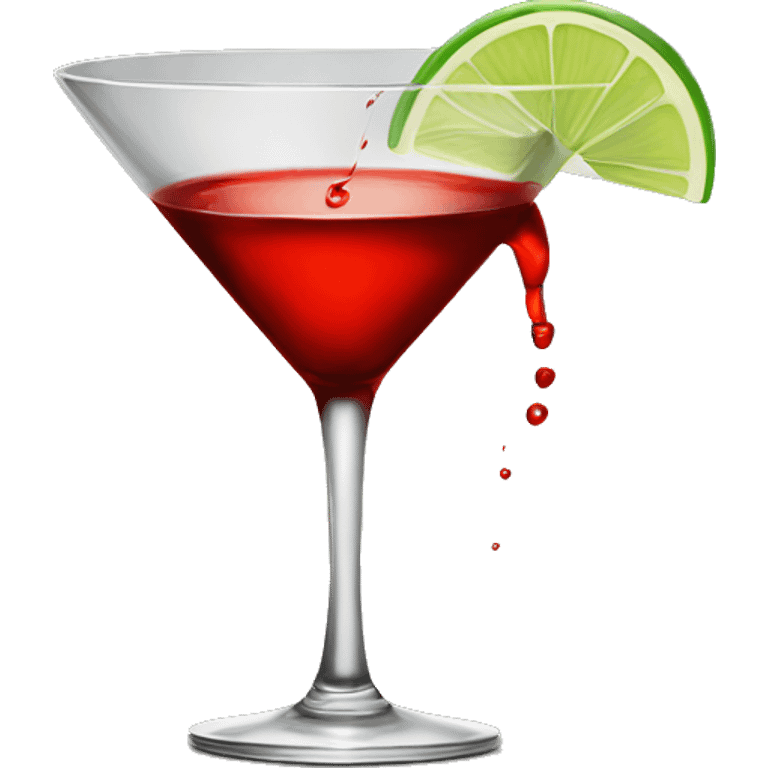 Martini glass with red liquid inside  emoji