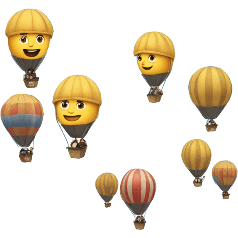 Pilot in an hot air balloon emoji