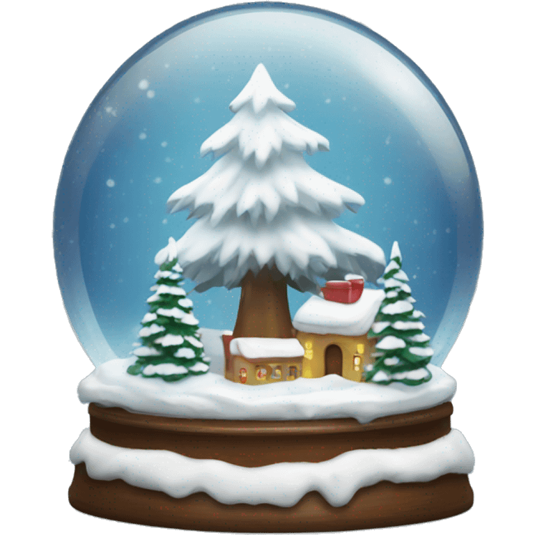 Realistic Christmas snowglobe emoji