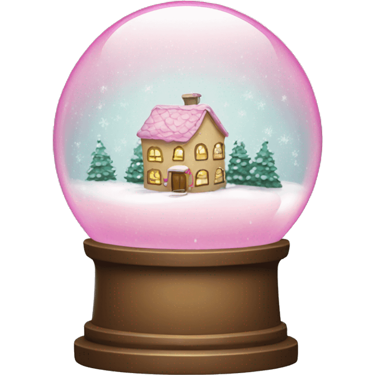 Snowglobe pink Christmas  emoji