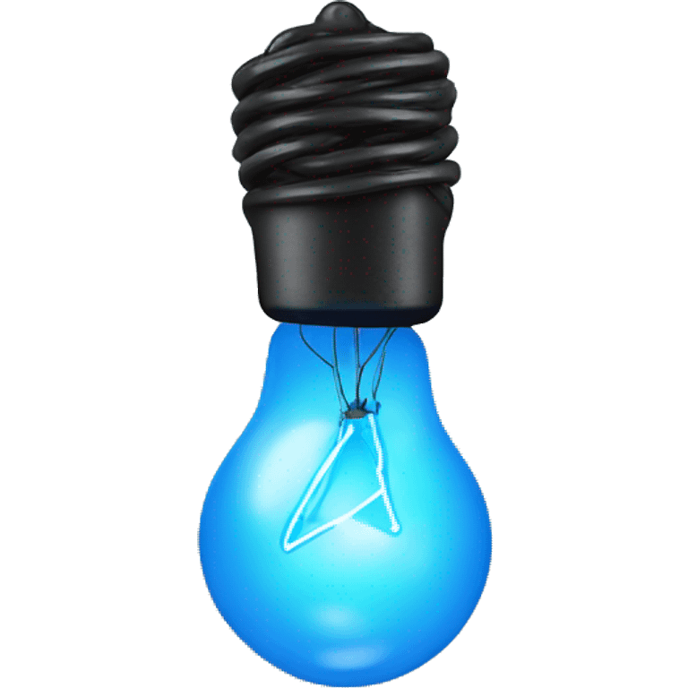 blue lightbulb from a string of christmas lights emoji