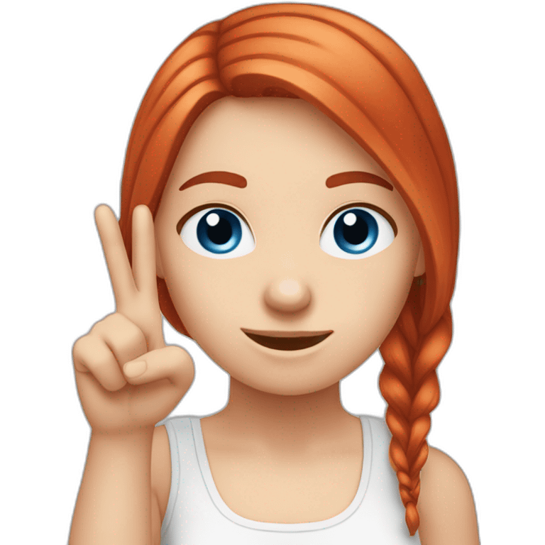 white-girl-red-hair-blue-eyes-pointing-finger-surprise emoji