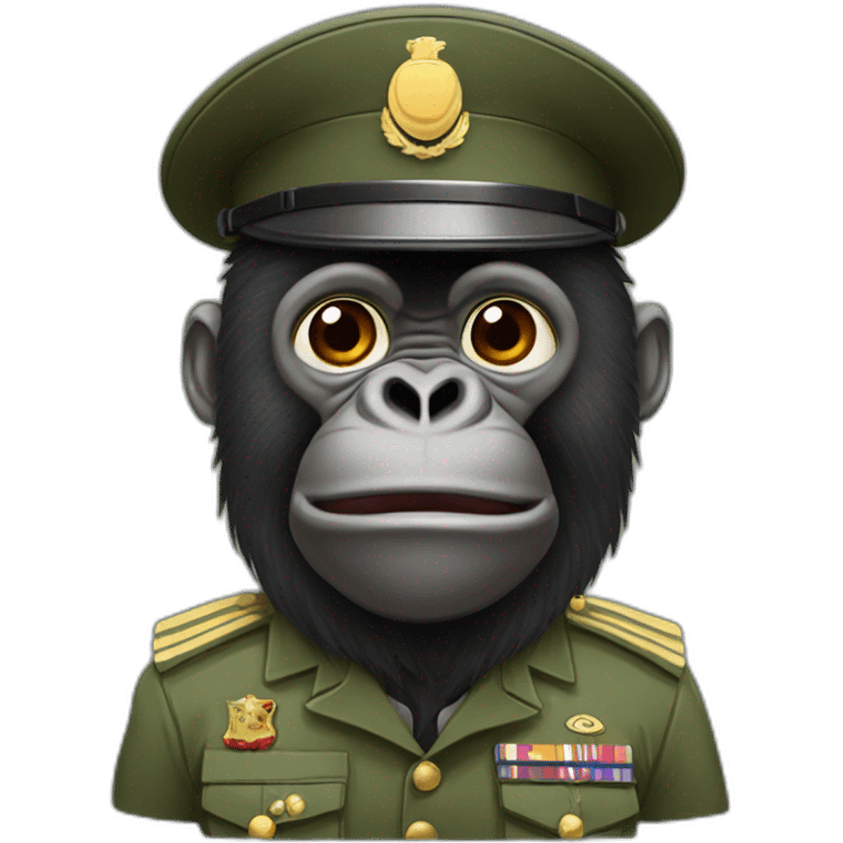 Gorila militar emoji