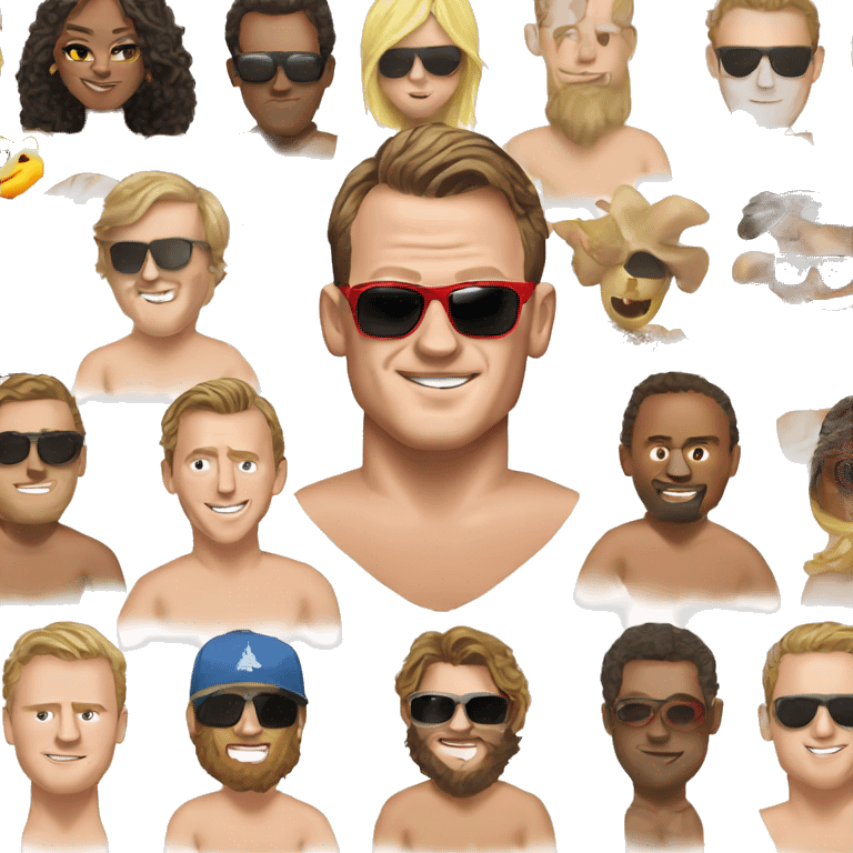 Jonathan Toews as beach bum emoji