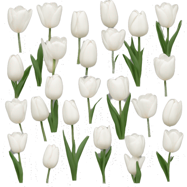 White tulips  emoji