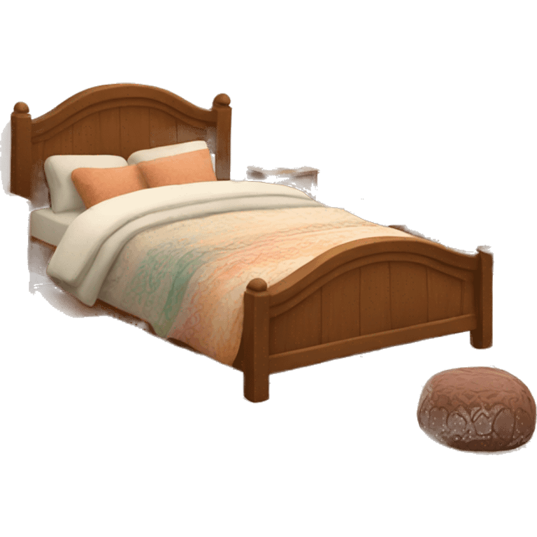 Cozy boho bed  emoji