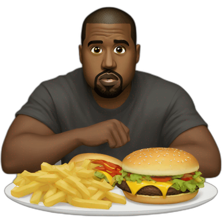 Kanye eat Big Mac  emoji