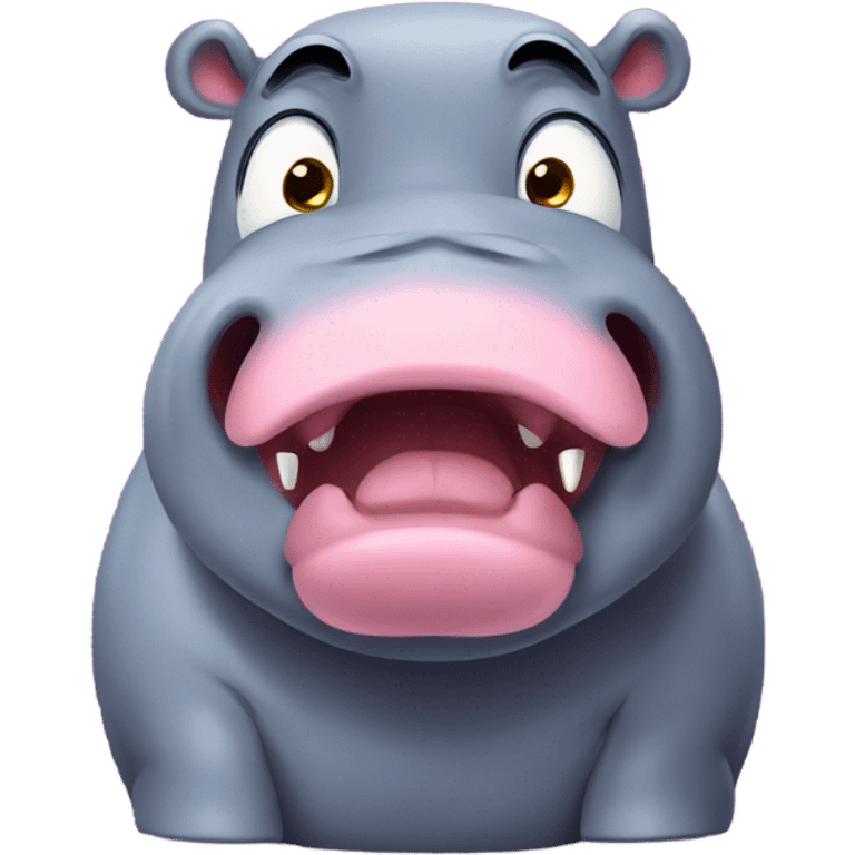 Hippo in such shock emoji