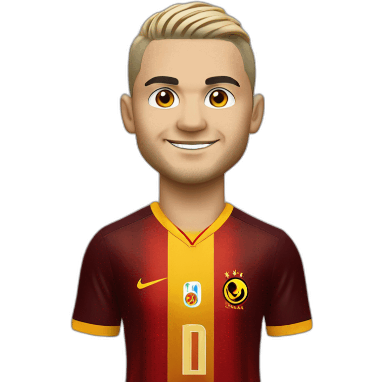 Mauro Icardi in a Galatasaray Jersey, yellow haired emoji