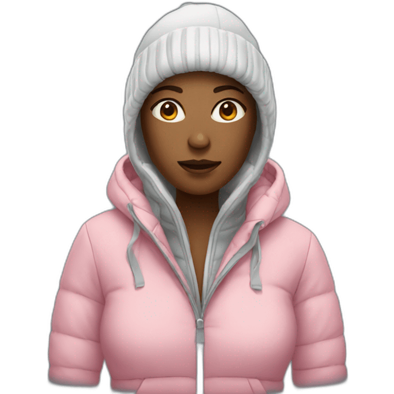 woman, cold, clothes emoji