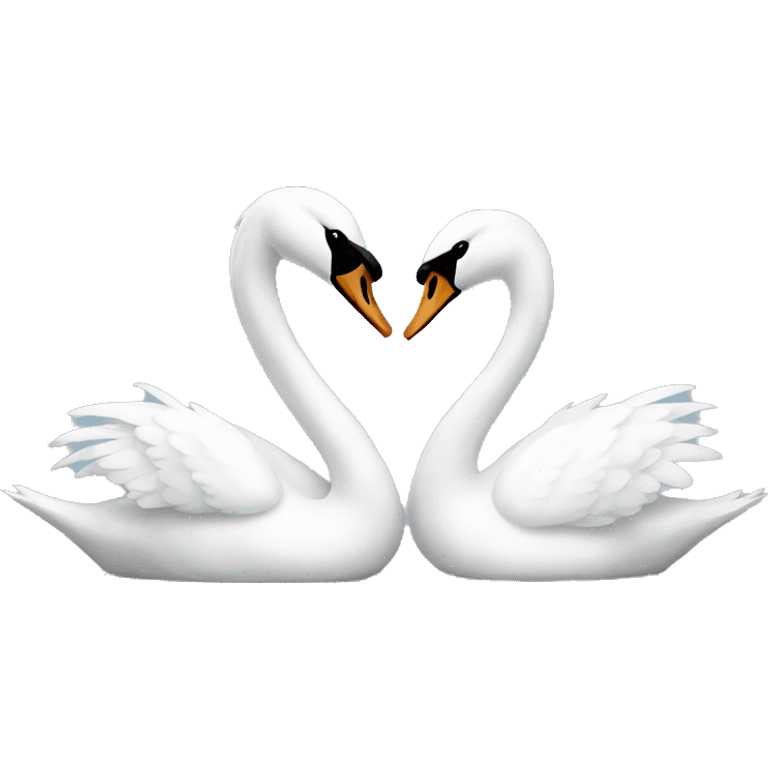 Swan couple love emoji