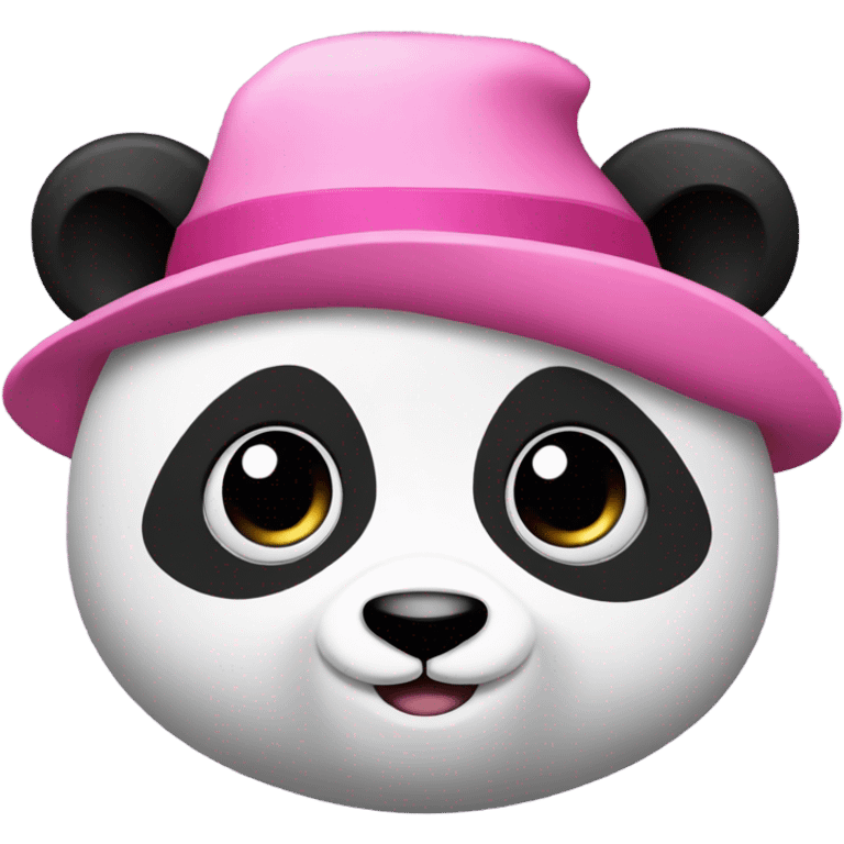 panda with pink hat emoji