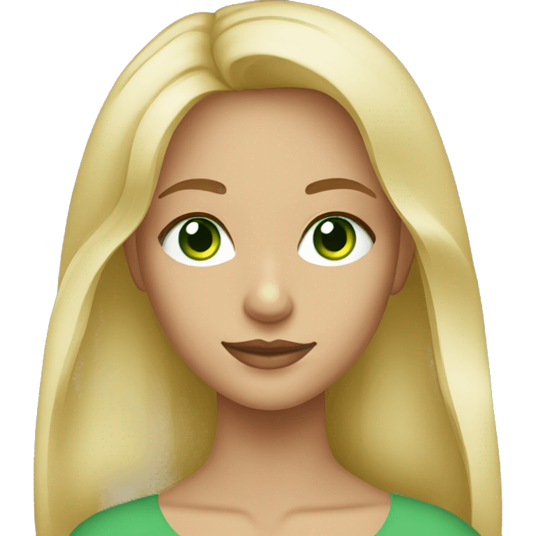 blonde girl green eyes  emoji