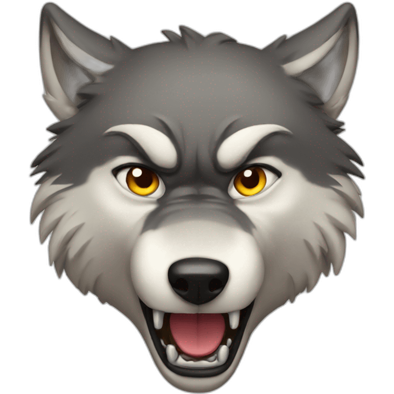 very angry wolf emoji