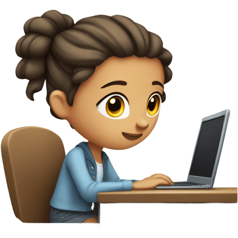 Girl on laptop emoji