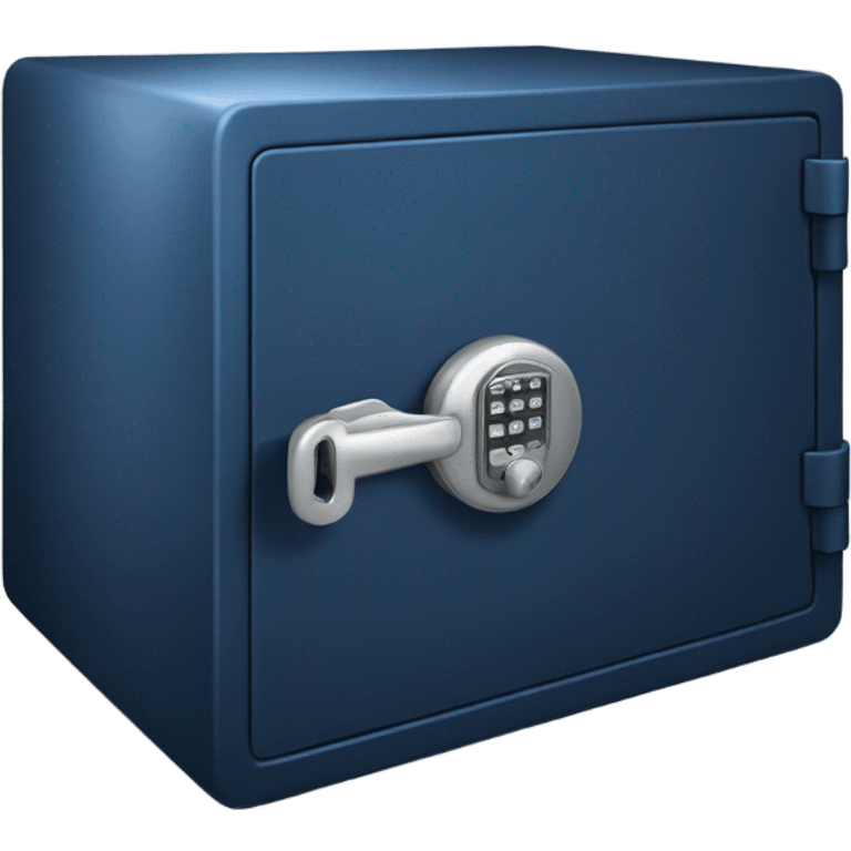 Dark blue safe emoji