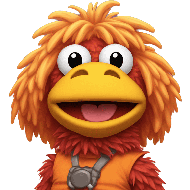 Detailed image of  fraggle rocks hot muscle trainer sunset colored emoji