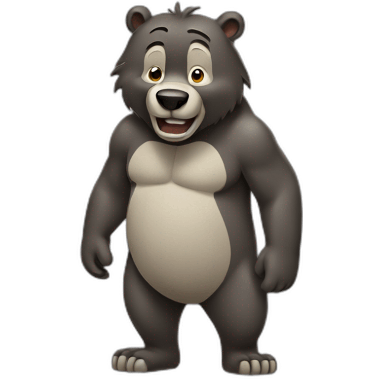 Baloo Disney with just upper body emoji