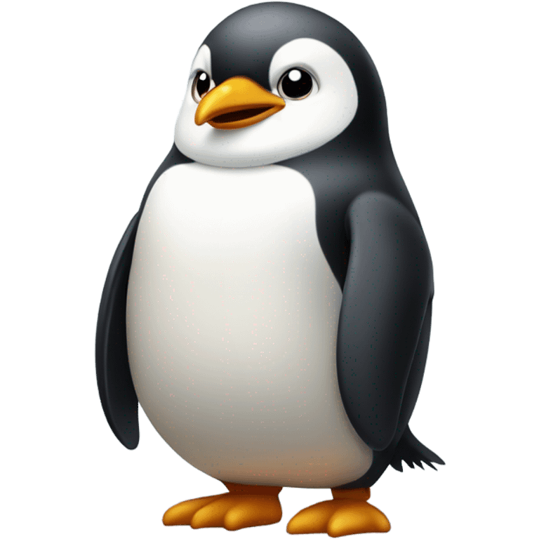 Angry cute penguin emoji