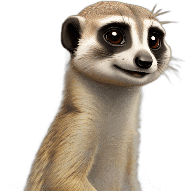 Meerkat does hello emoji