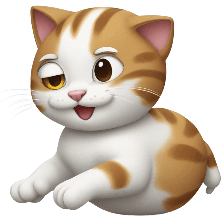 Cat rolling around emoji