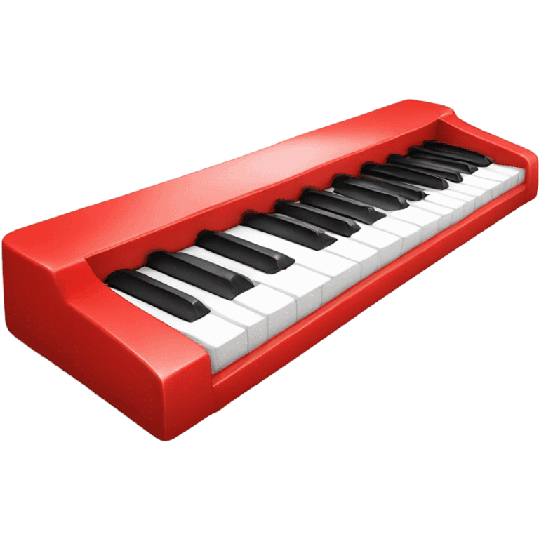 red keyboard piano emoji