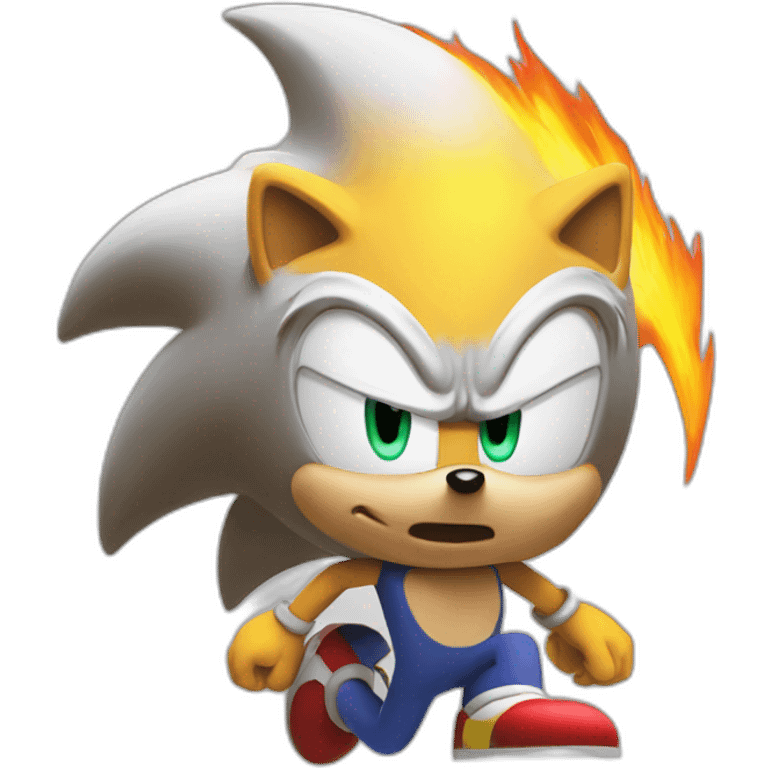 Sonic the hedgehog, fire emoji