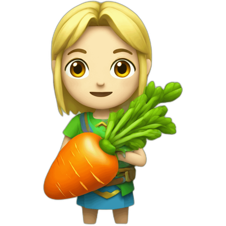 zelda with an carrot emoji