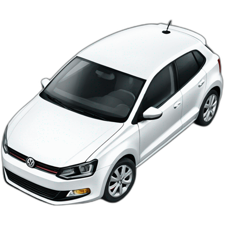 White Volkswagen Polo emoji