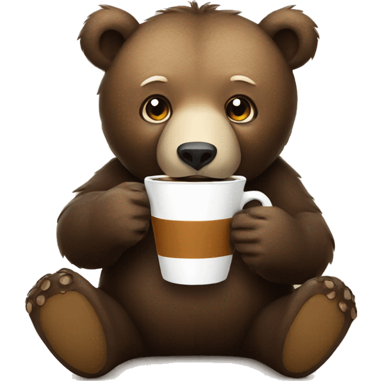 bear drinking coffee emoji