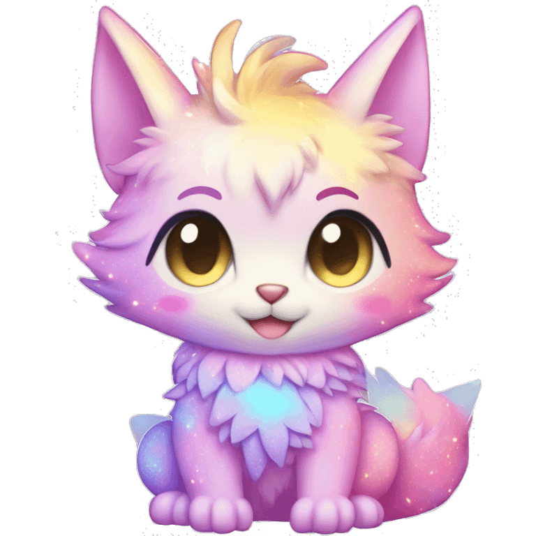 Anthro Shiny Colorful Pastel Glitter Sparkle Stars Gradient Anime Chibi Fakémon Fur Sona emoji