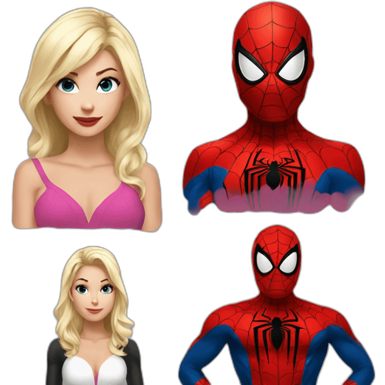 spiderman and gwen emoji