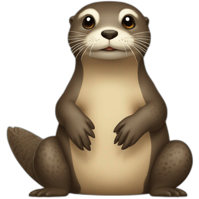 Loutre sur tortue  emoji