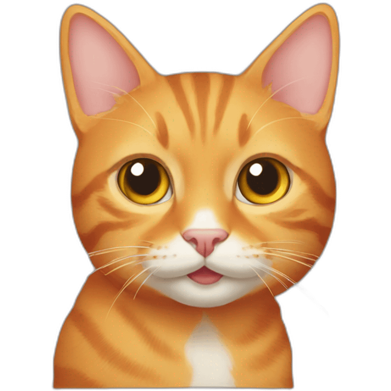 orange tabby cat with smiley eyes emoji