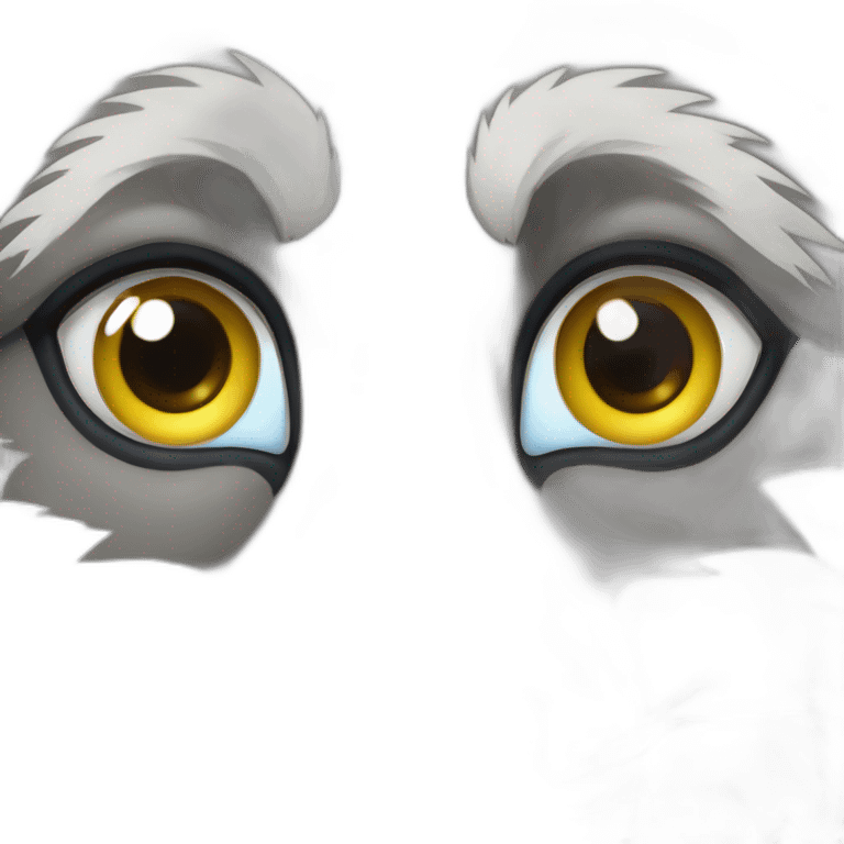 Loup gris aux yeux bleus  emoji