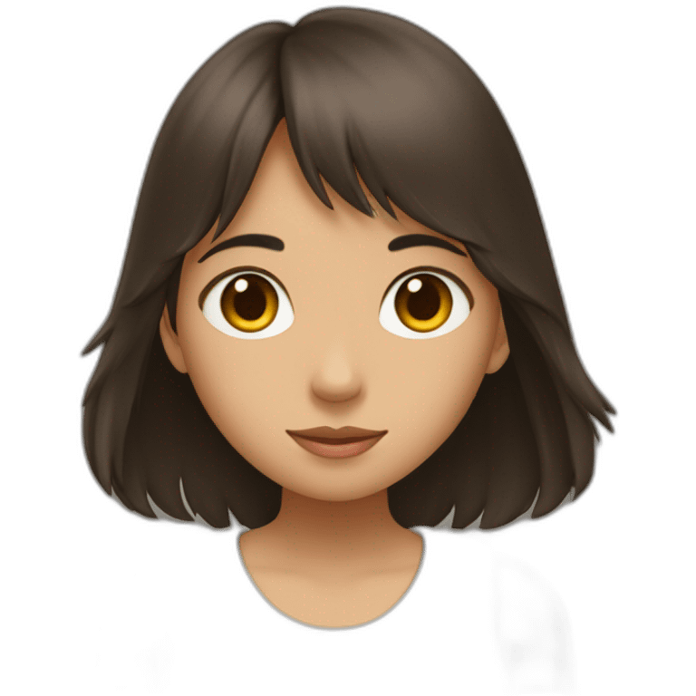 Fille Brune déguisée en Totoro emoji